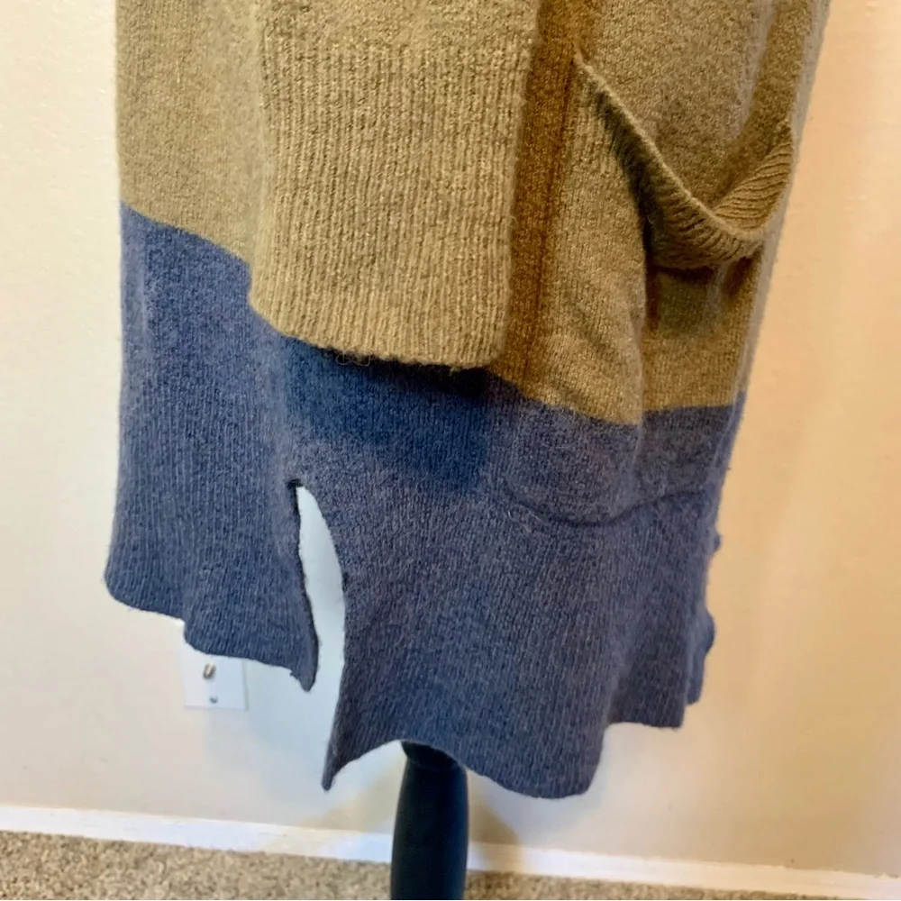 Madewell Kent Stripe Cardigan Sweater Longline Open Front Color Block Size Small
